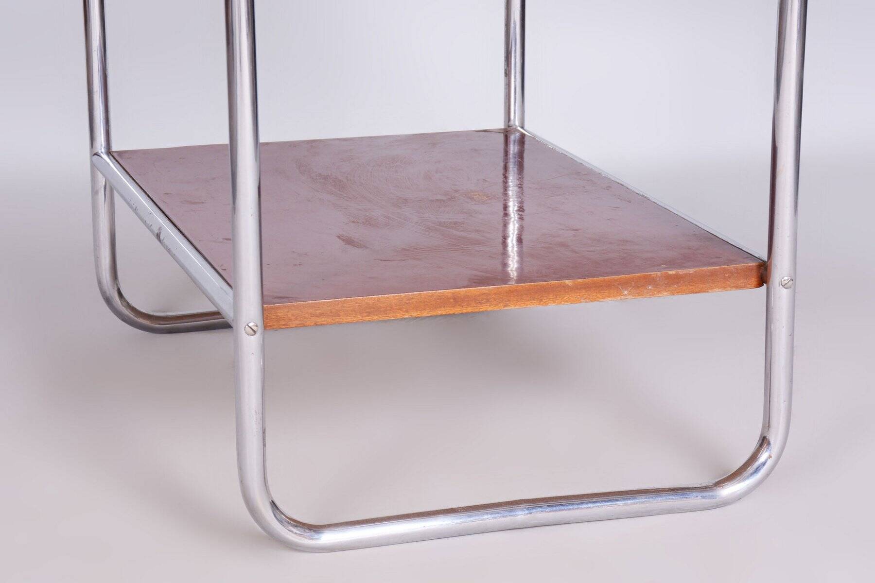 Bauhaus Side Table in Chrome-Plated Steel, 1930s