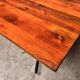 Vintage minimalist dining table chrome teak