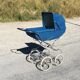 Vintage Landau Aubert duck blue velvet - 70s