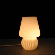 Mid Century Murano Mushroom glass table lamp, Italy, 1970s.