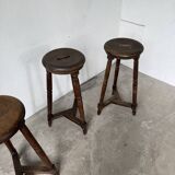 Oak bistro stools 1950