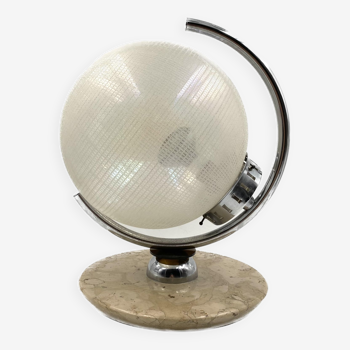 Murano glass spherical table lamp, Mazzega Italy 1970s