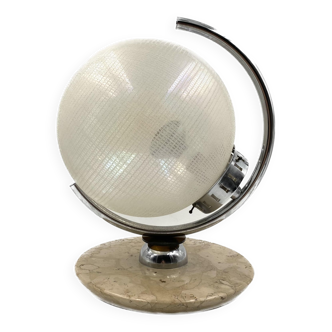 Murano glass spherical table lamp, Mazzega Italy 1970s