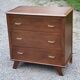 Vintage oak chest of drawers legs compass 3 drawers from the 50s