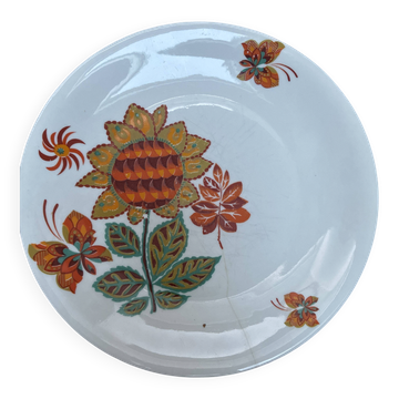 Vintage porcelain plate from Tuileries with exclusive AUBUSSON decoration.