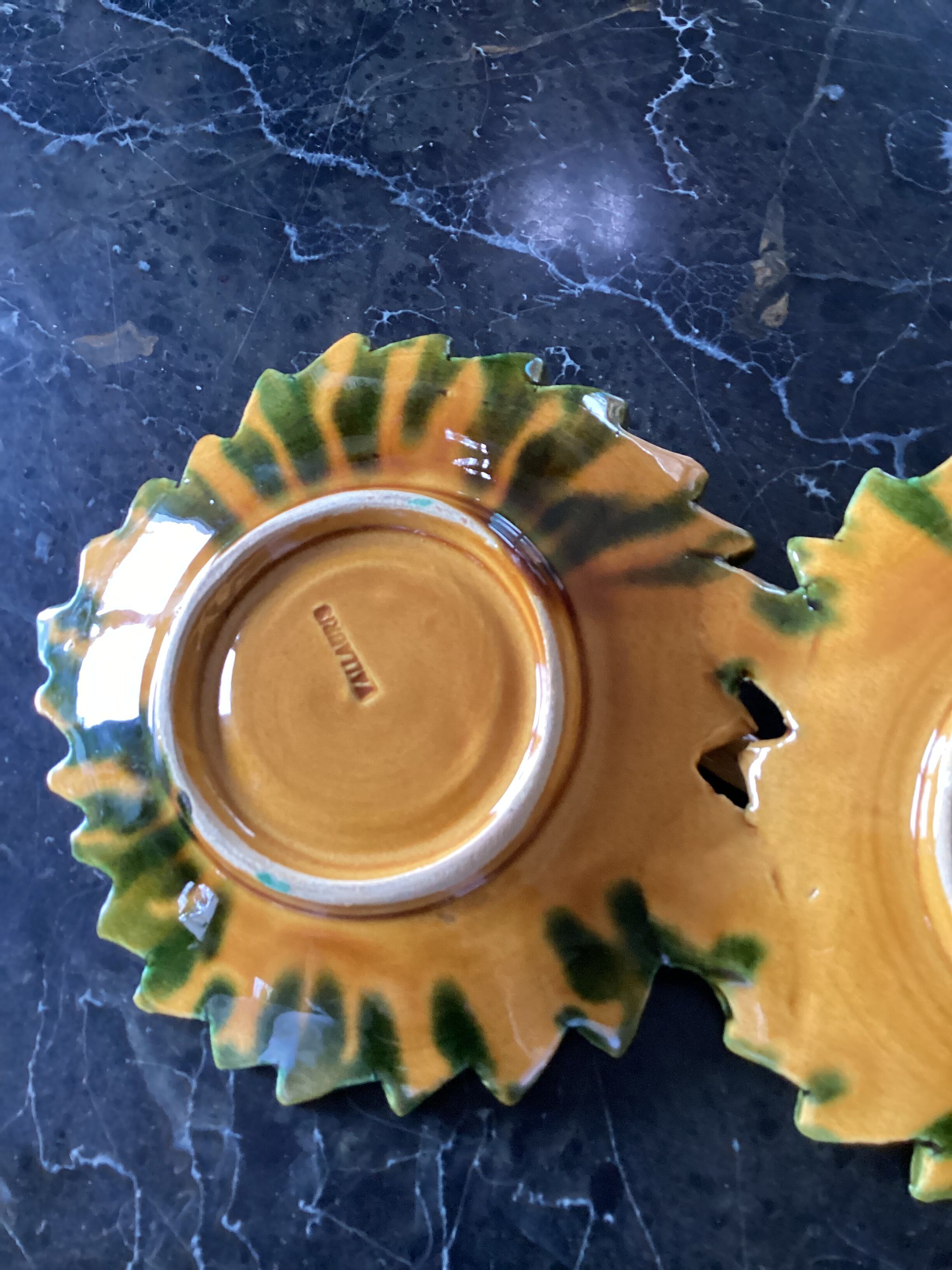 Vallauris ceramic dish signed