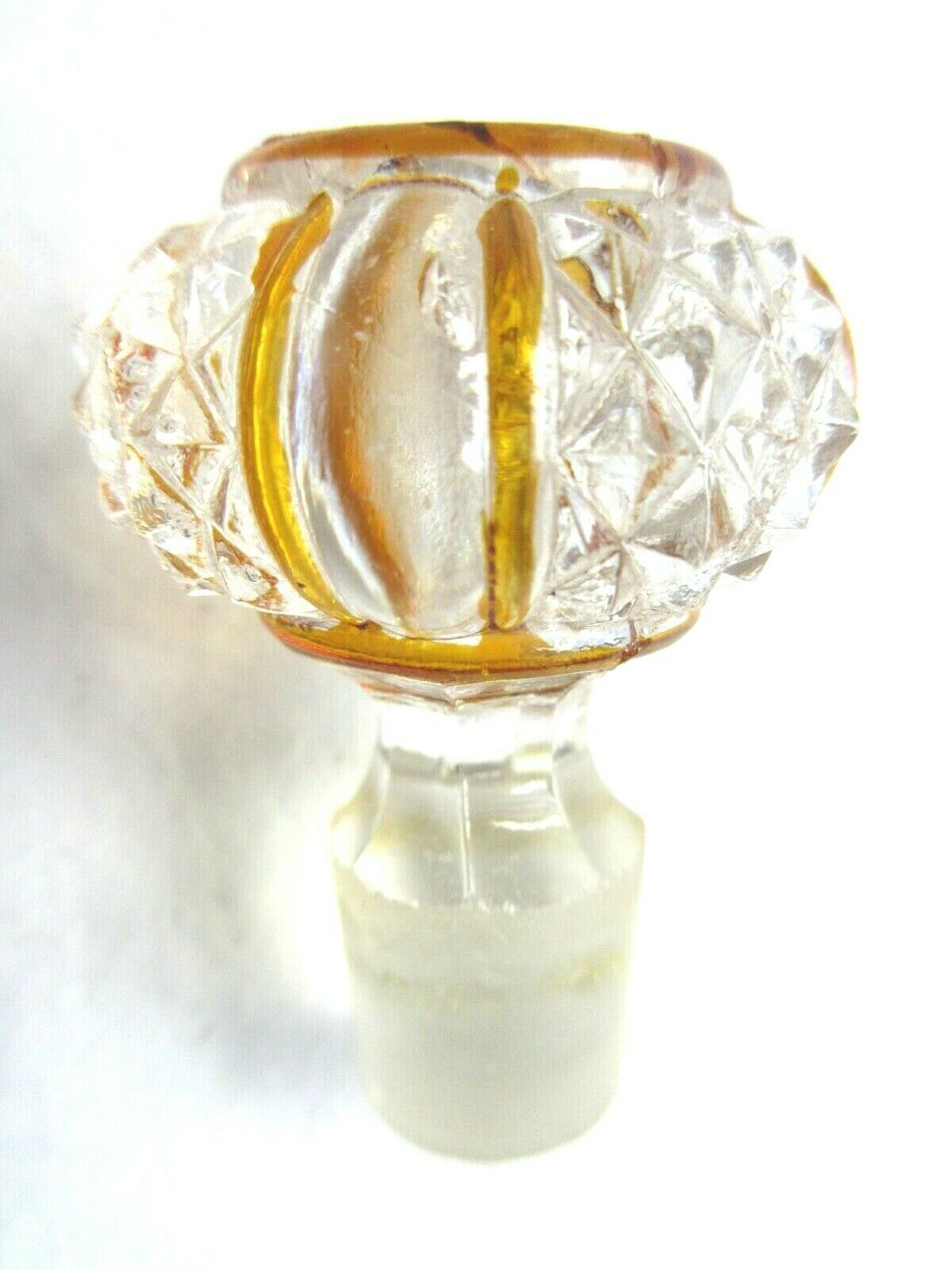 Baccarat perfume bottle, yellow eds and diamond tips