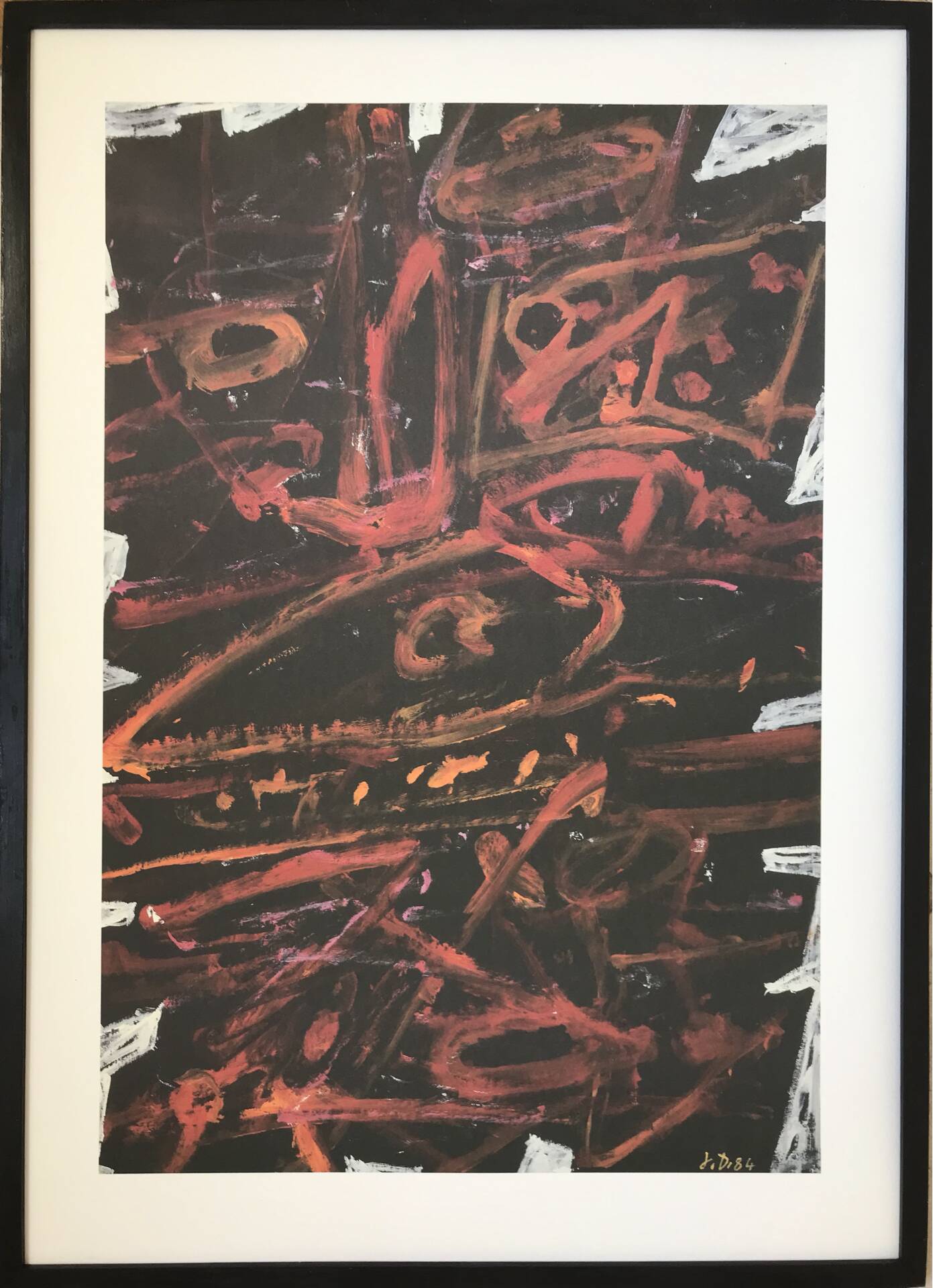 Lithographie originale de jean dubuffet signée et encadrée