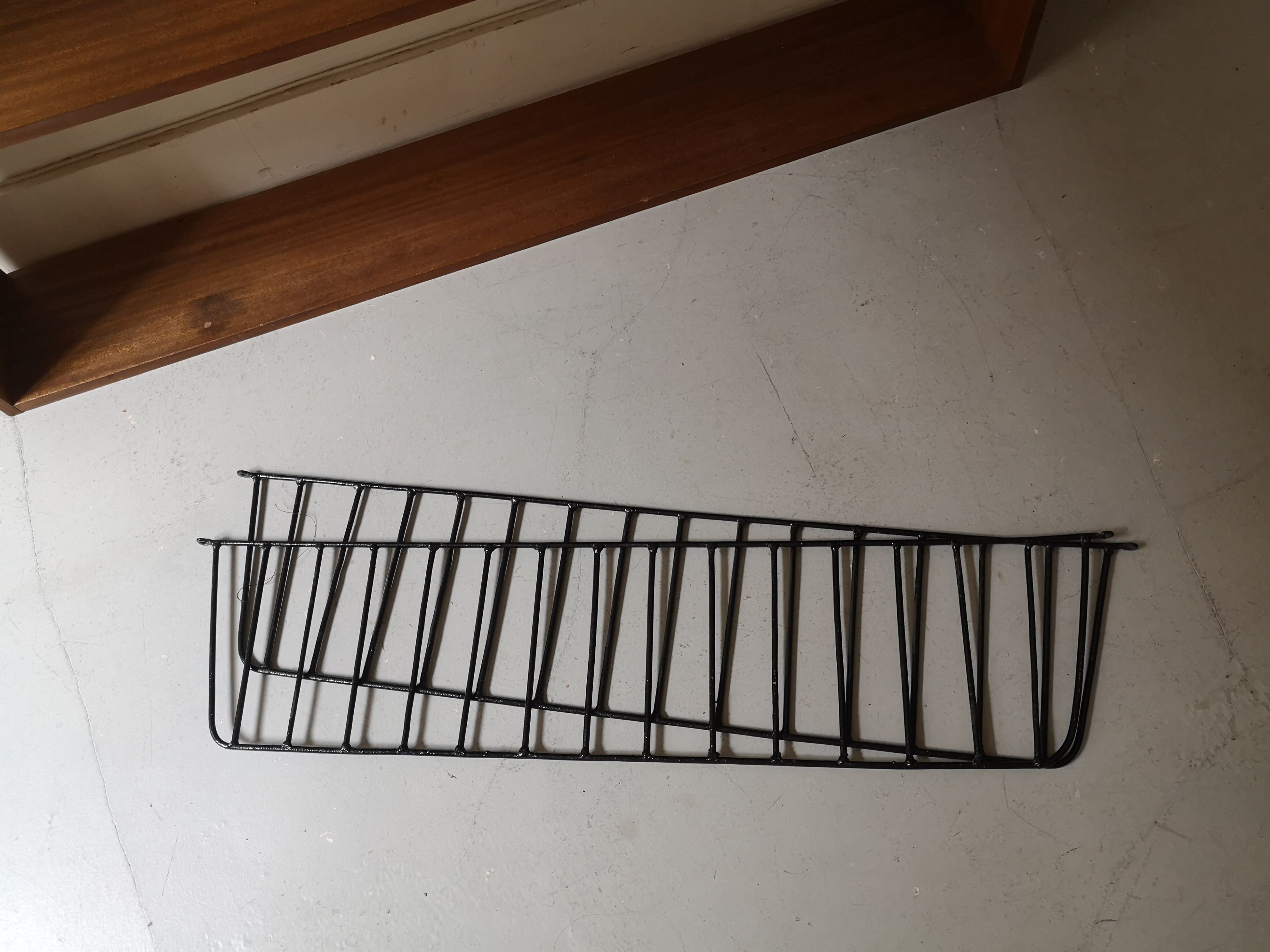 Wall mounted floor wired wood and metal string 1960