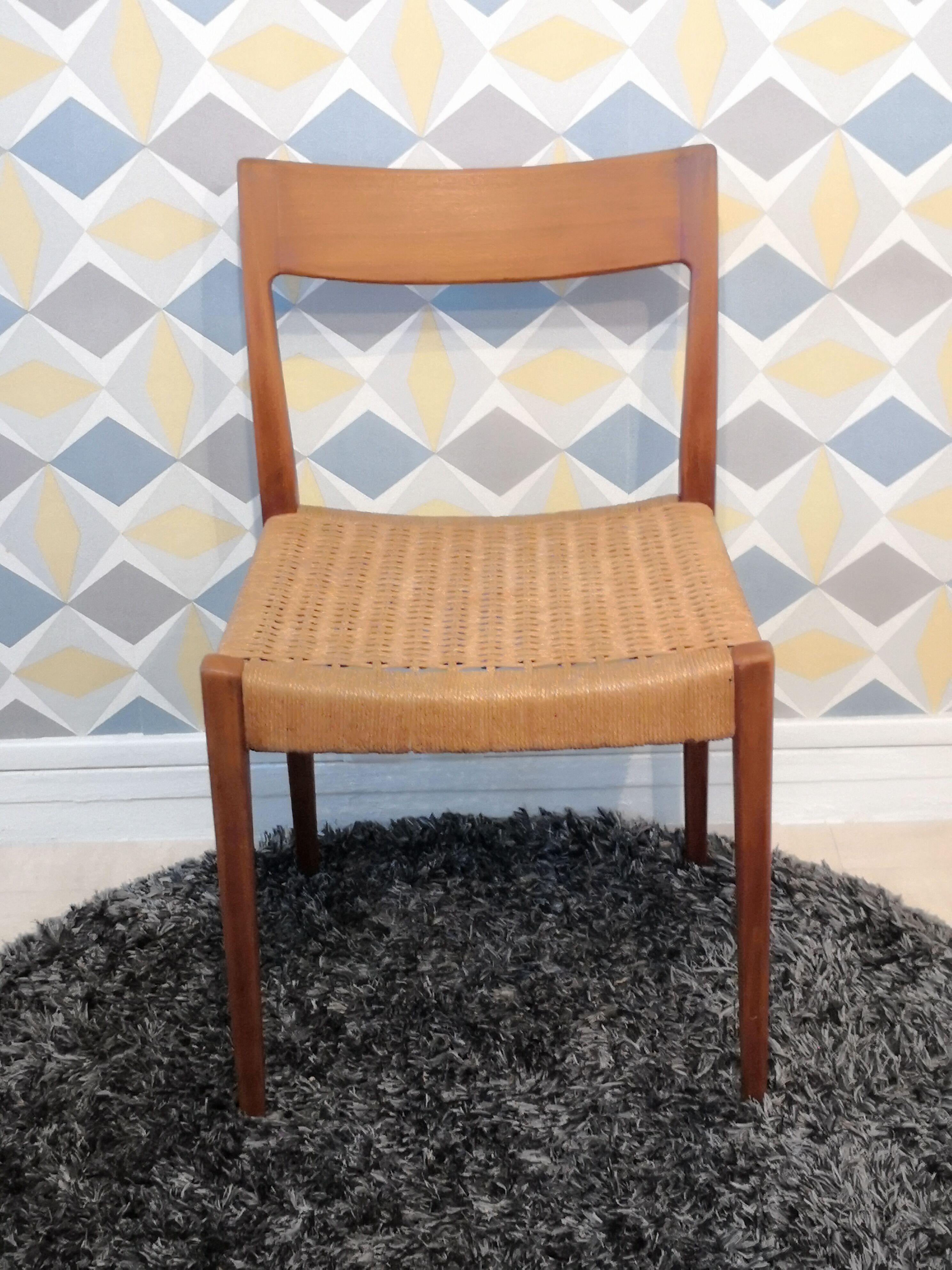 Chaise scandinave Niels Otto Moller en teck