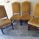 Set of 10 Louis XIII style chairs in molded wood