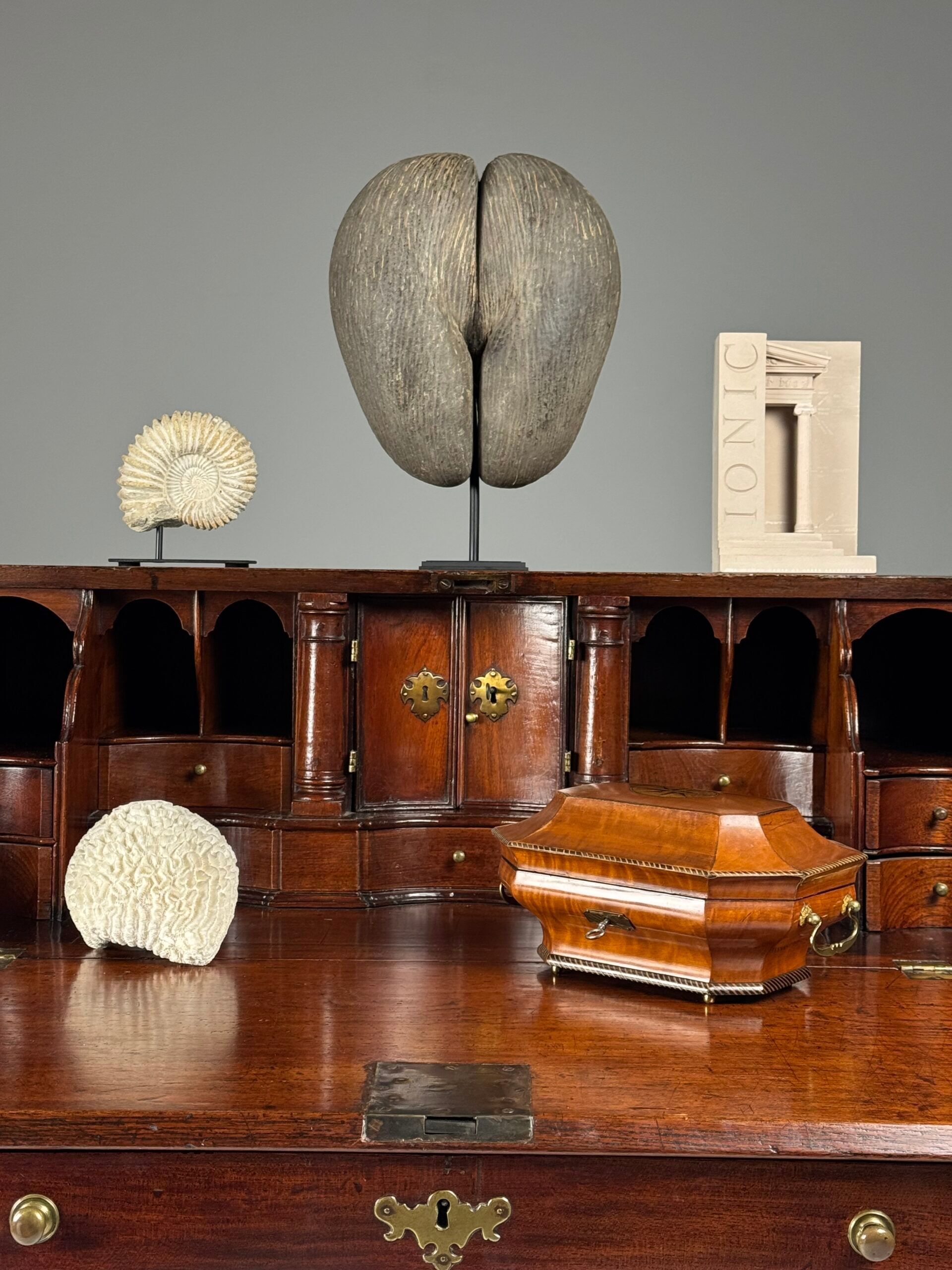 English secretary 18th century teak
