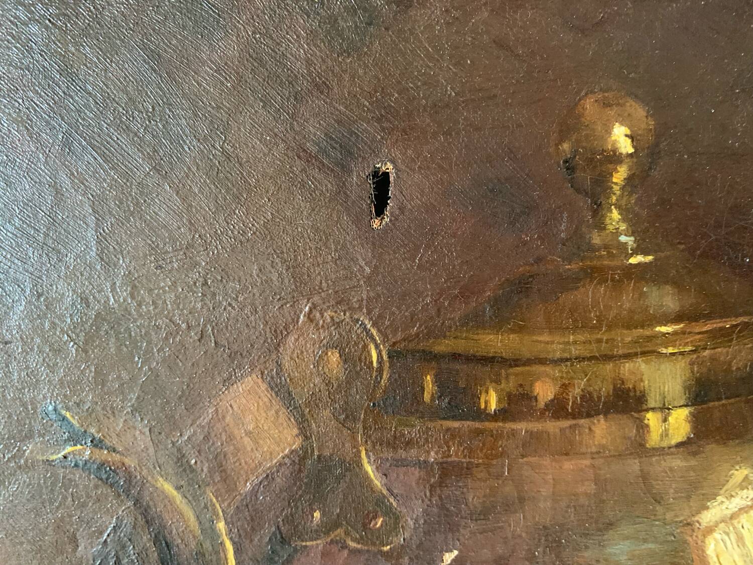 Old nature painting mirte kitchen