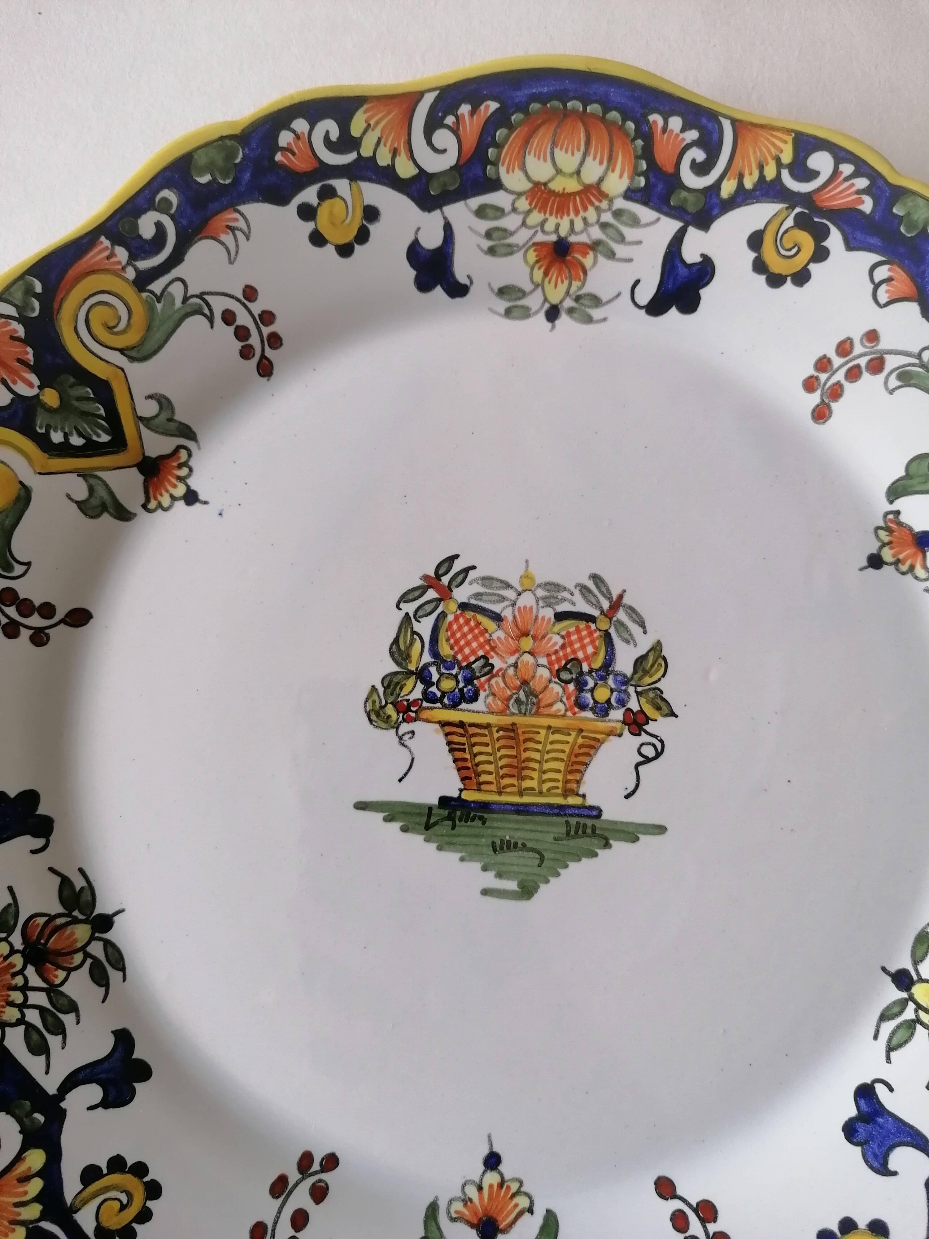 Assiette faïence Rouen
