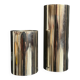 Chrome cylinder candlesticks from the 1980s