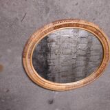 Miroir en rotin vintage