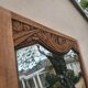 Art deco beveled mirror, old ice cabinet door
