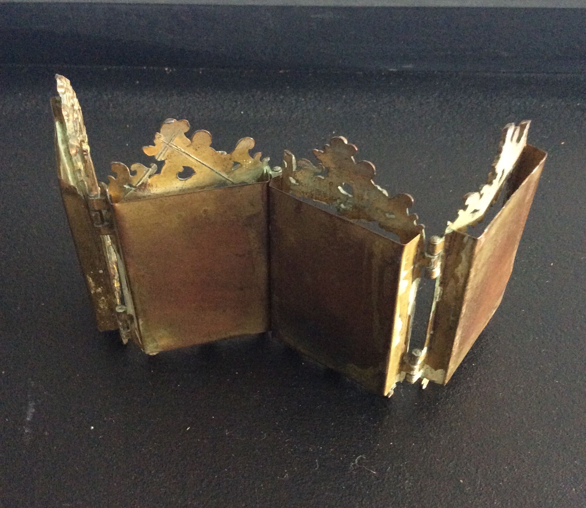 Old brass photo frame