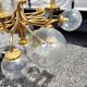 Extra Large Brass Chandelier: Mid-Century Italian 19-Bulb Pendant Light