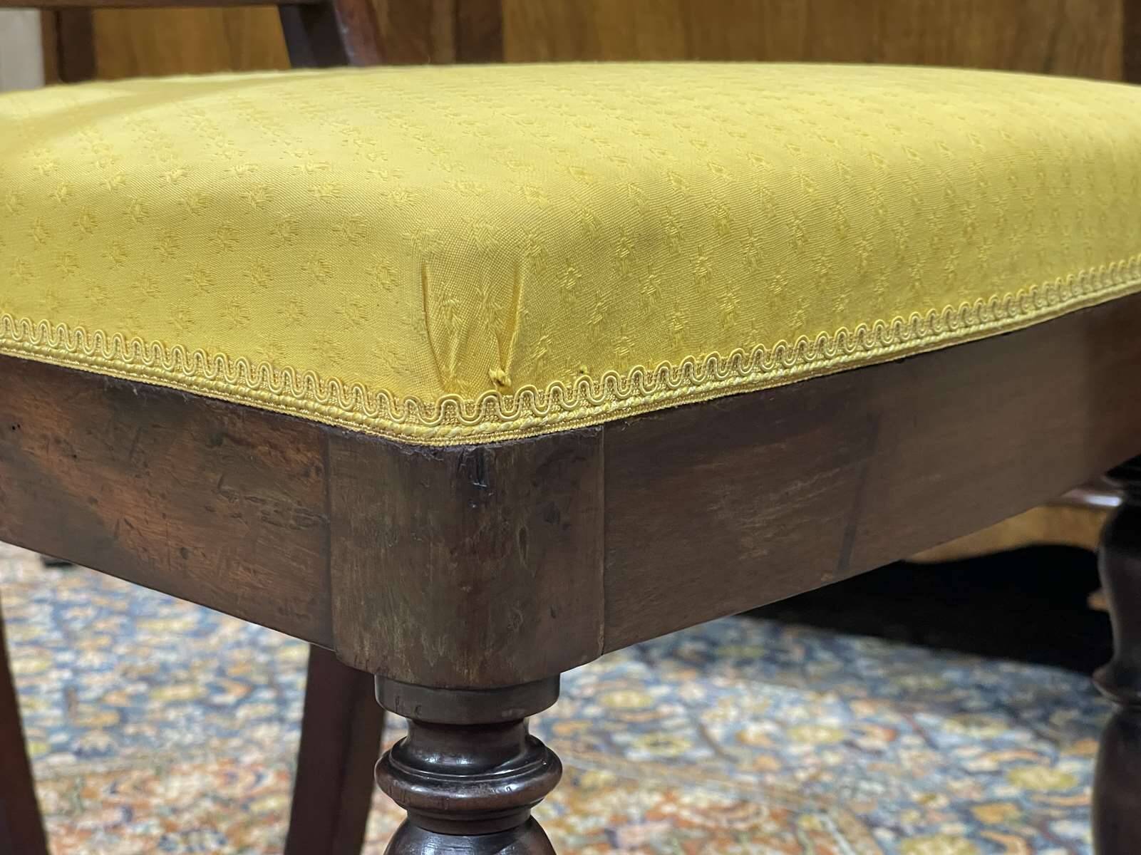 Pair of French mahogany chairs late 19th century