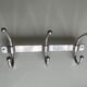Wall coat rack in silver metal