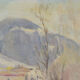 Impressionist Snowscape With Mountain Village