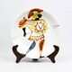 Assiette au guerrier antique — Roger Capron, Vallauris, vers 1955–1960