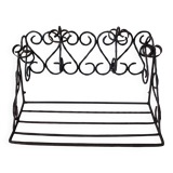 Wrought iron flower planter shelf