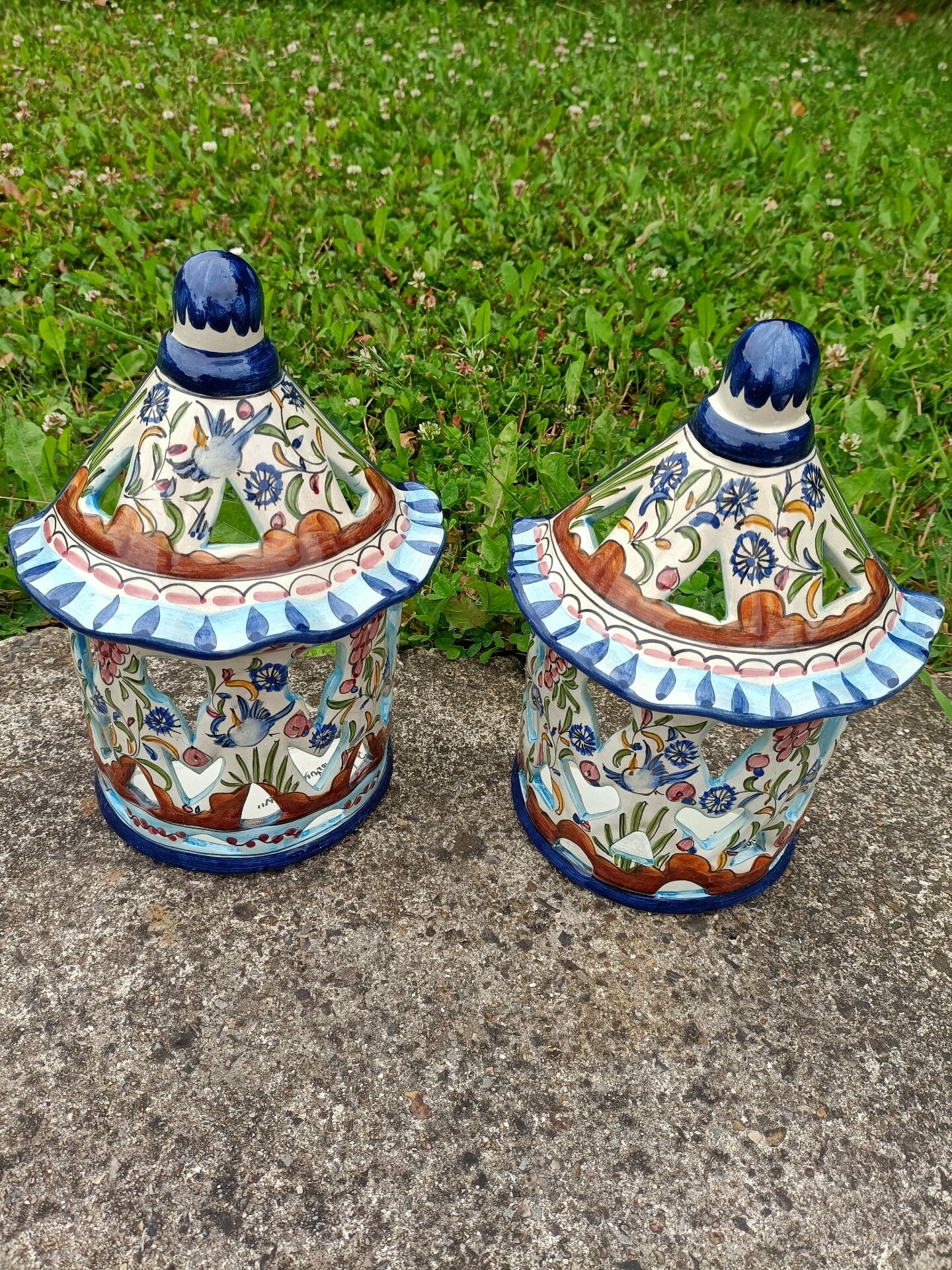 Retro wall sconces pottery Portugal 💐