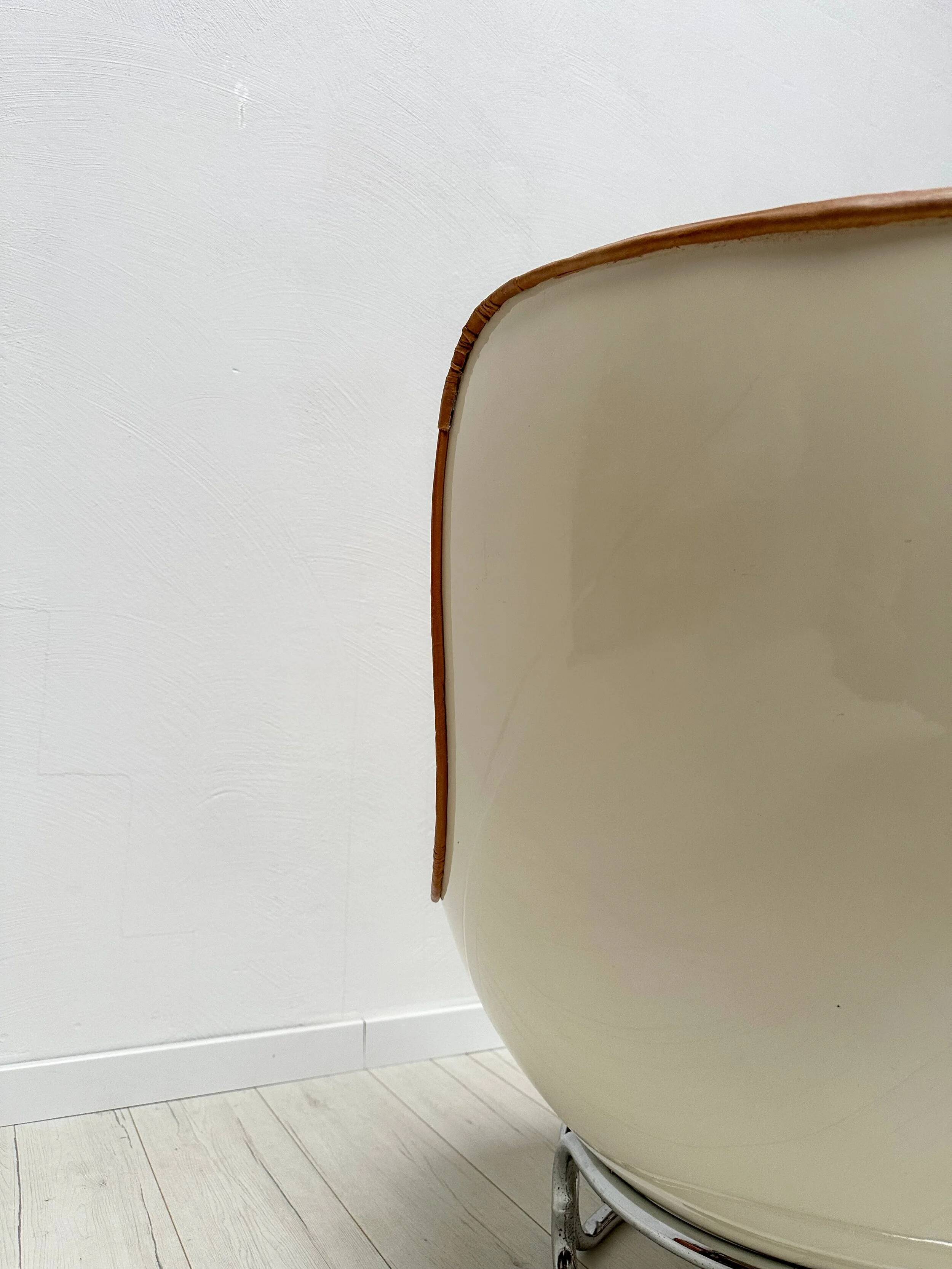 1960s Vintage leather 'Karate' Chair Set by Michel Cadestin for Airborne