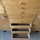 Vintage 20-drawer craft cabinet, 1960s in raw wood