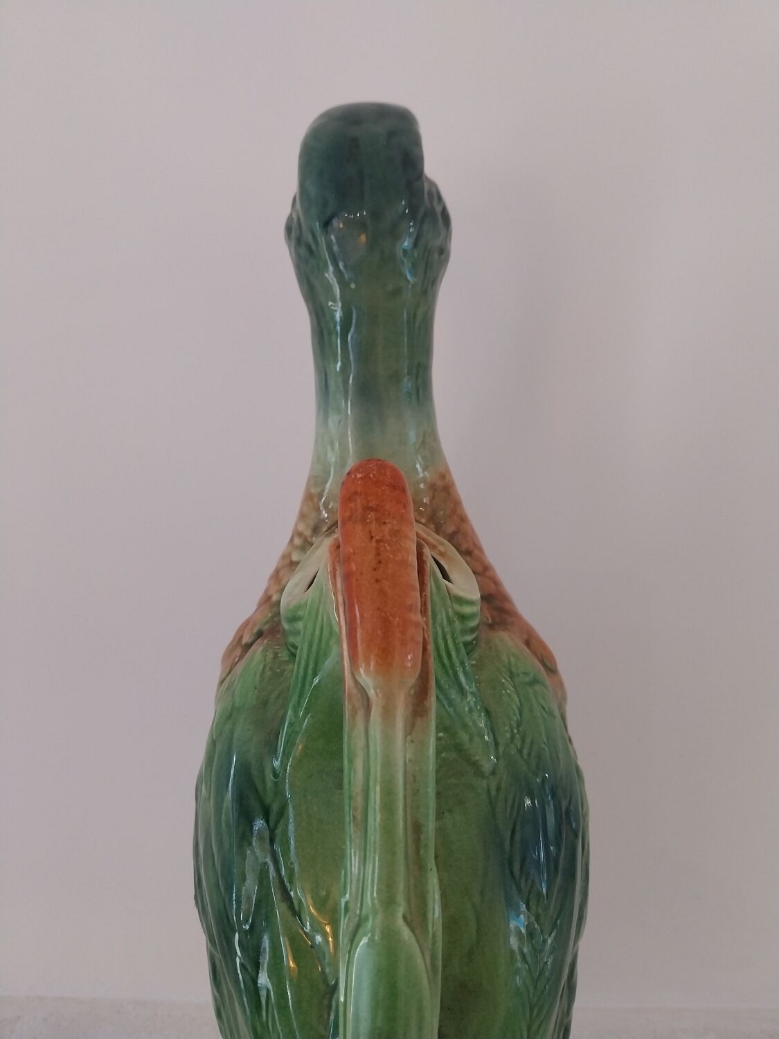 Barbotine earthenware pitcher, Saint-Clément factory