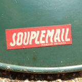 Lot of 5 green bistro lampshade in enamelled sheet metal - Souplemail