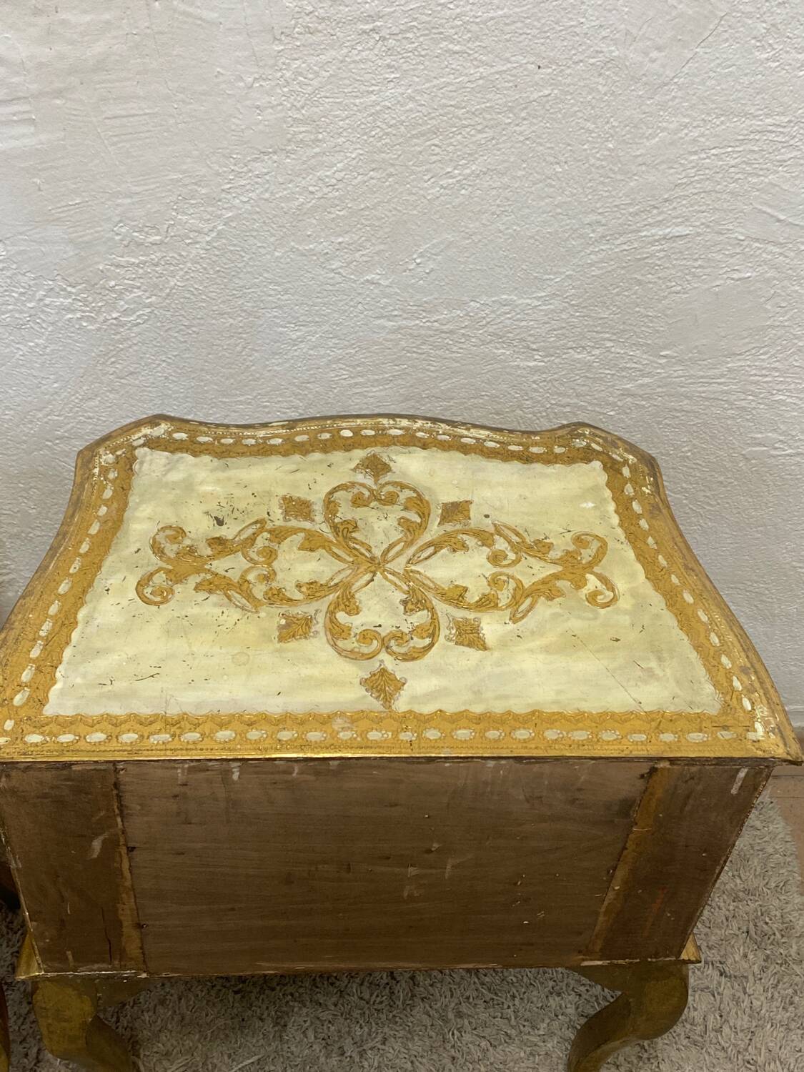 Pair of Italian Florentine bedside tables