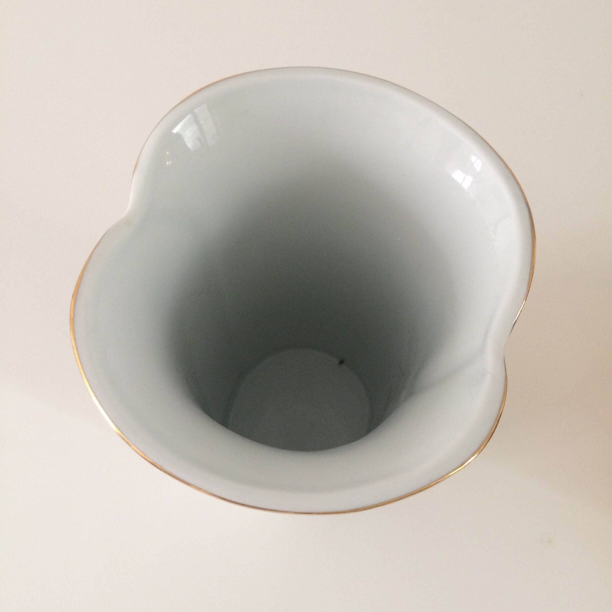 Vase 70s "Royal Porcelain", in ceramic gilded with fine gold