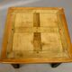 Coffee table on old parquet floor