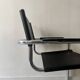 Black chrome tubular armrest chair, after Mart Stam - Breuer, 1970