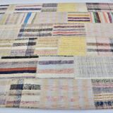 Neutral Colourful Vintage Tribal Kilim sku 3028