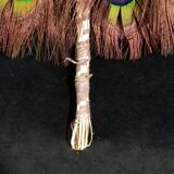 Double-sided peacock feathered eventail