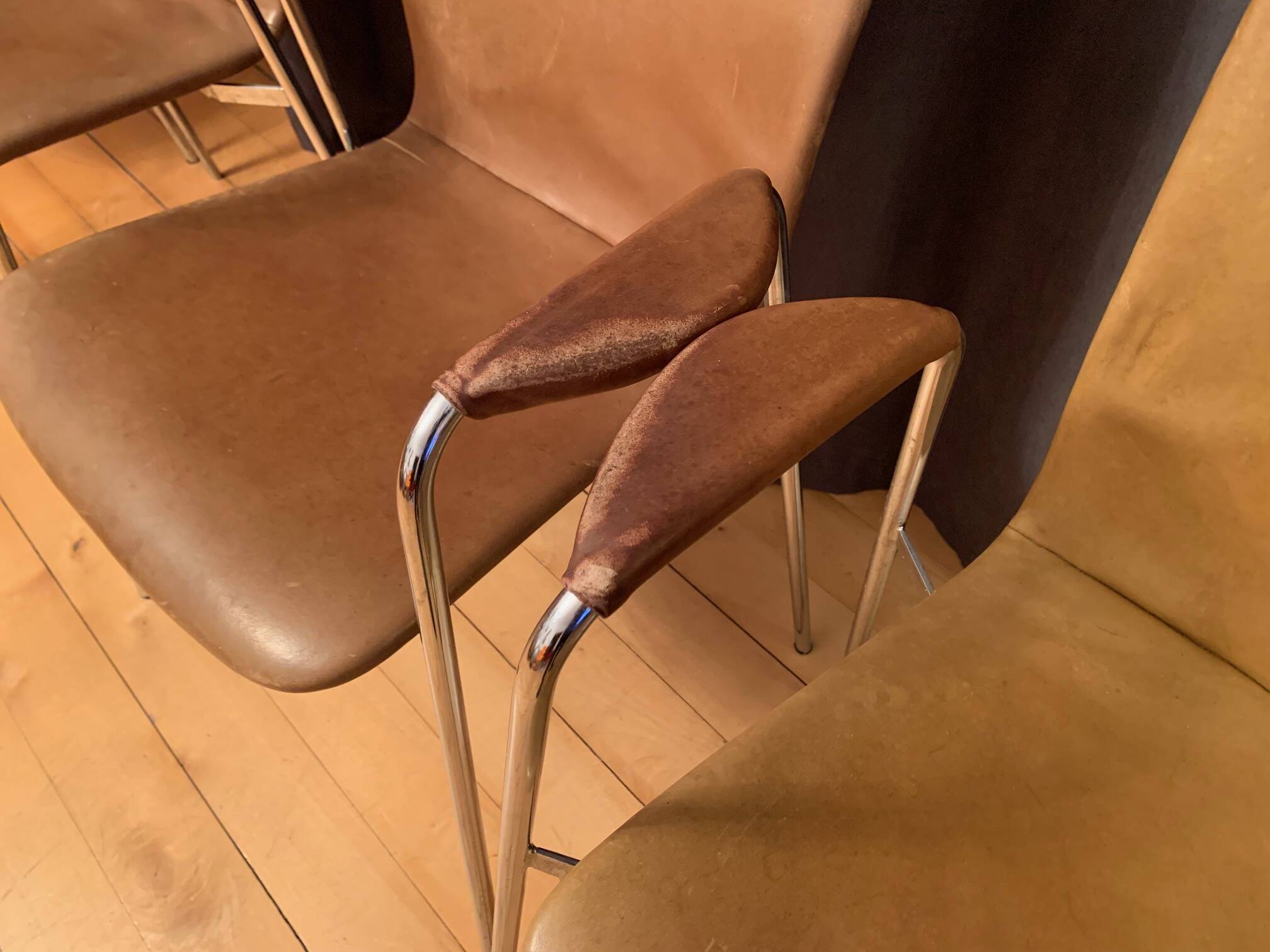 Ensemble de quatre chaises, Italie, années 1960