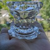 Pair of VMC candle holders in thick glass - Reims