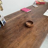 Large writing table from the 1940s in solid oak