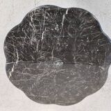 Black marble "cloud" coffee table, 70s/80s