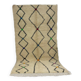 Handmade wool Berber rug 250 X 132 CM