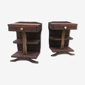 Pair of Art Deco bedside tables 1930s