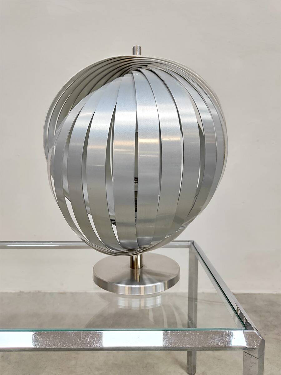 Lampe Moon design français vintage Henri Mathieu années 1970