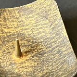 Hammered brass candle holder, brutalist design, 1970s