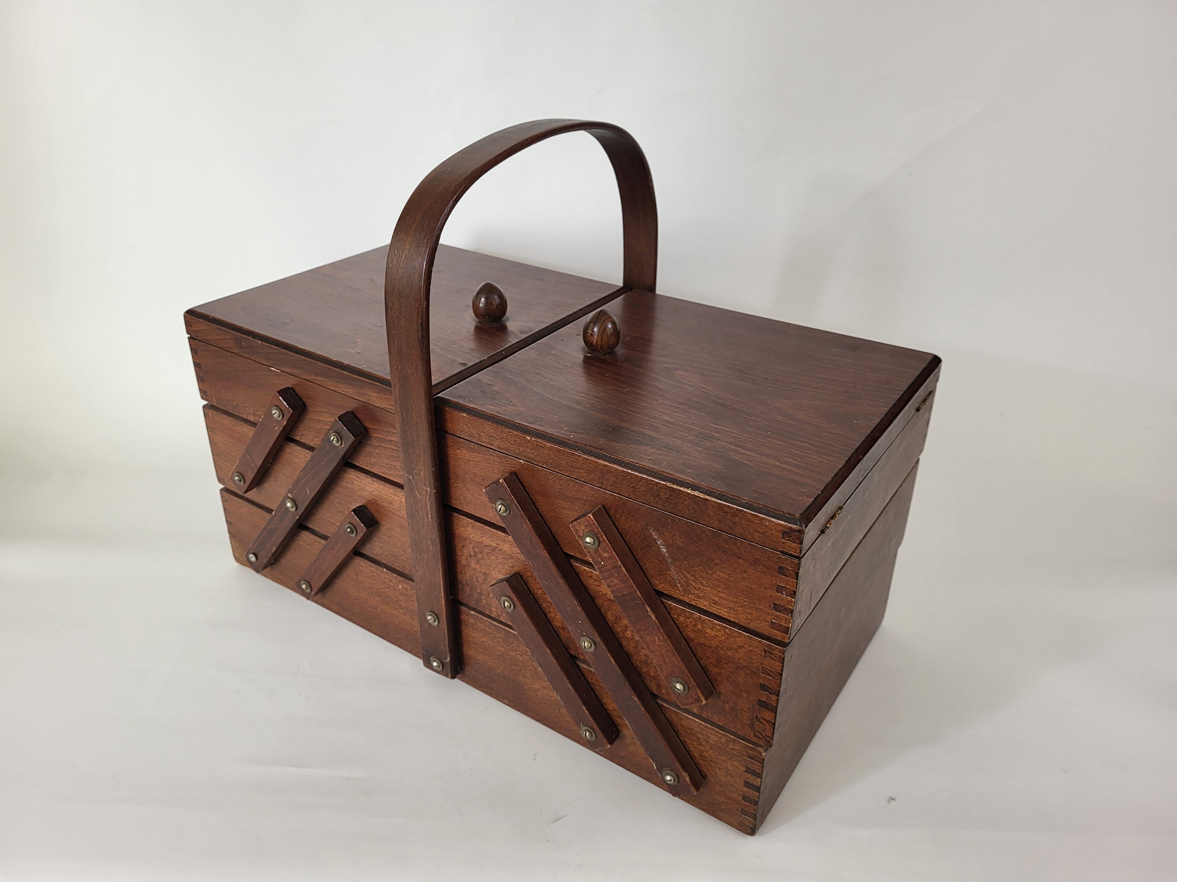 Vintage Wooden Portable Table Worker