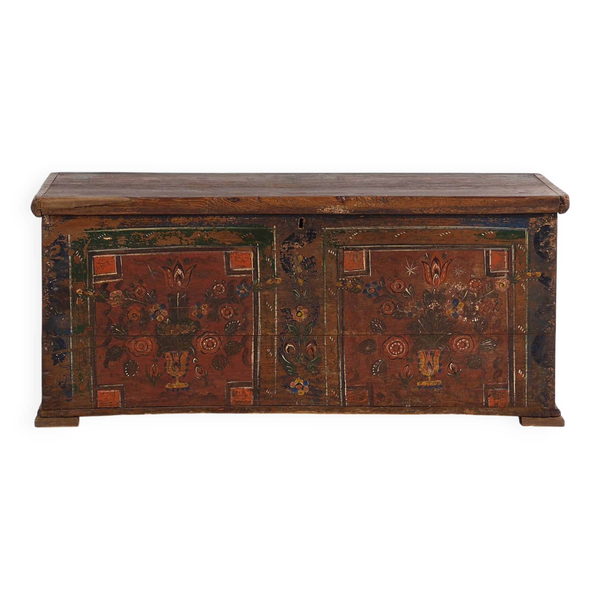 Malle ancienne à motifs floraux (c.1920)