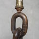 Brutalist wrought iron chain floor lamp 1960s